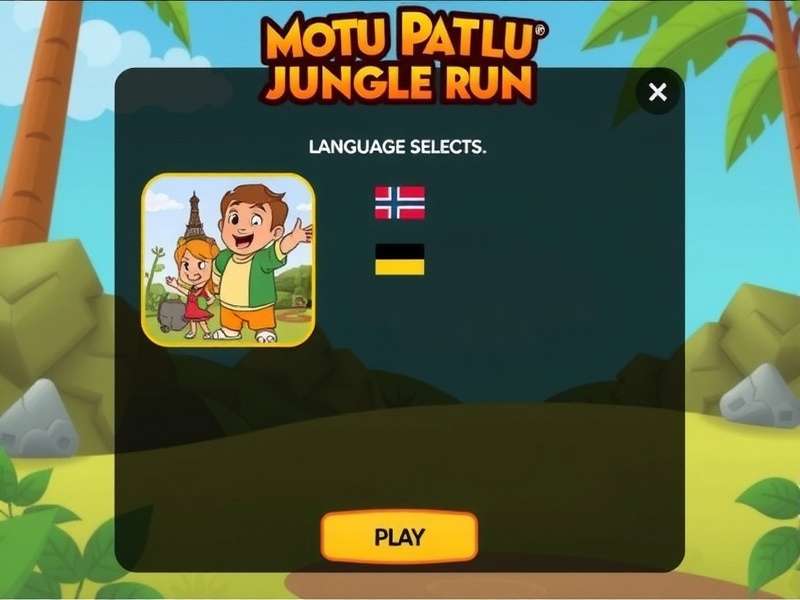 Motu Patlu Jungle Run language selection