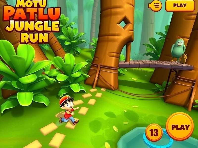 Motu Patlu Jungle Run gameplay screenshot